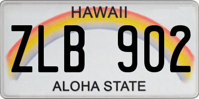 HI license plate ZLB902