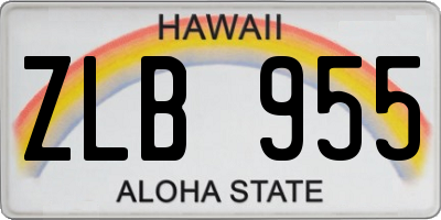 HI license plate ZLB955