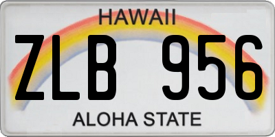 HI license plate ZLB956