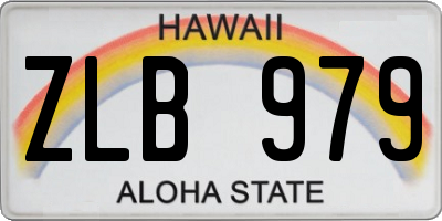 HI license plate ZLB979