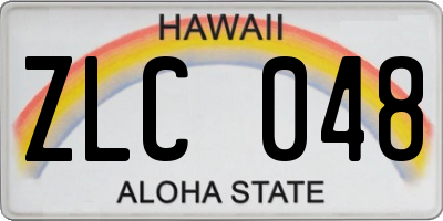 HI license plate ZLC048