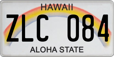 HI license plate ZLC084