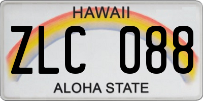 HI license plate ZLC088