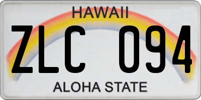 HI license plate ZLC094