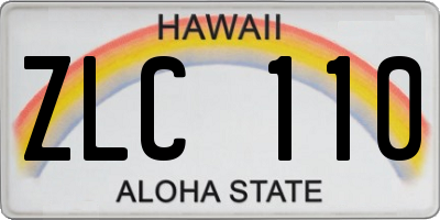 HI license plate ZLC110