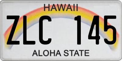 HI license plate ZLC145