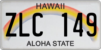 HI license plate ZLC149