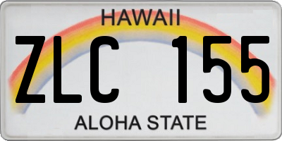 HI license plate ZLC155