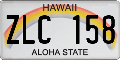 HI license plate ZLC158