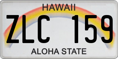 HI license plate ZLC159