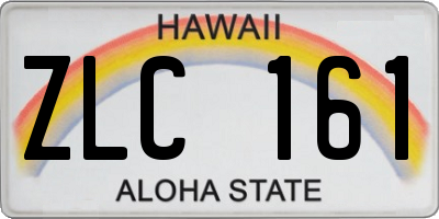 HI license plate ZLC161