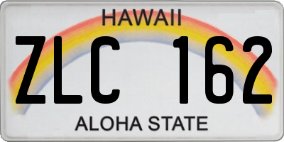 HI license plate ZLC162