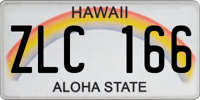 HI license plate ZLC166