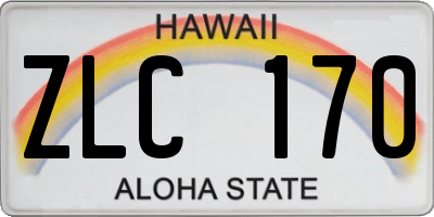 HI license plate ZLC170