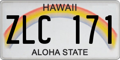 HI license plate ZLC171