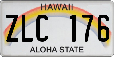 HI license plate ZLC176