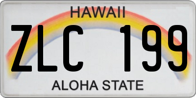 HI license plate ZLC199