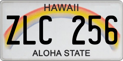 HI license plate ZLC256