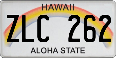 HI license plate ZLC262