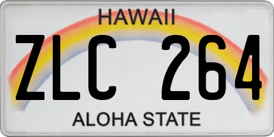HI license plate ZLC264