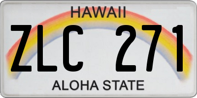 HI license plate ZLC271