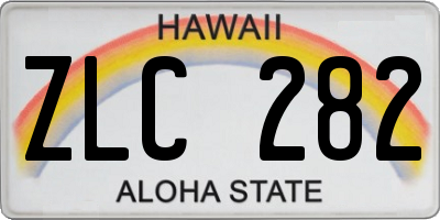 HI license plate ZLC282