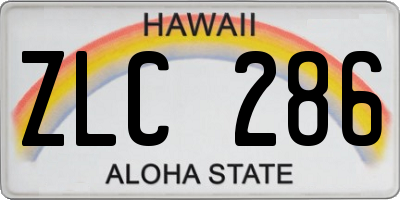 HI license plate ZLC286