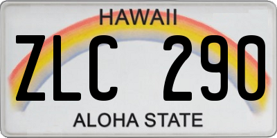 HI license plate ZLC290