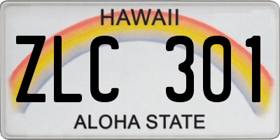 HI license plate ZLC301