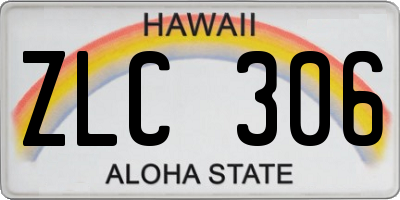 HI license plate ZLC306