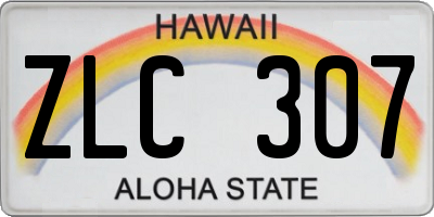 HI license plate ZLC307