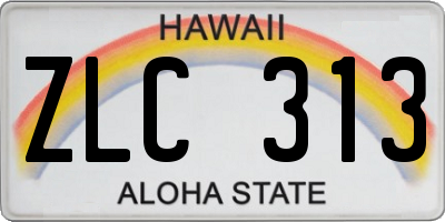 HI license plate ZLC313