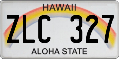 HI license plate ZLC327