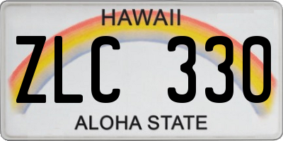 HI license plate ZLC330