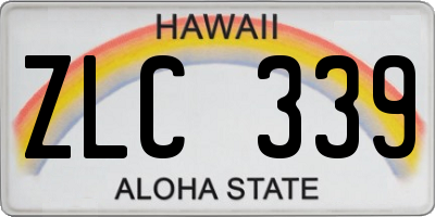 HI license plate ZLC339
