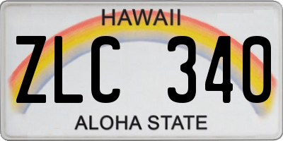 HI license plate ZLC340