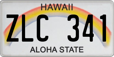 HI license plate ZLC341