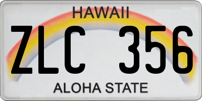 HI license plate ZLC356