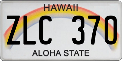 HI license plate ZLC370