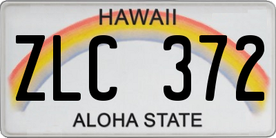 HI license plate ZLC372