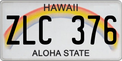 HI license plate ZLC376