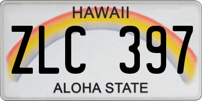 HI license plate ZLC397