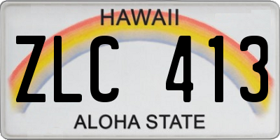 HI license plate ZLC413