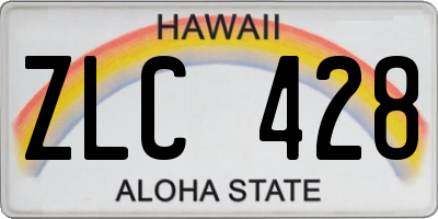 HI license plate ZLC428