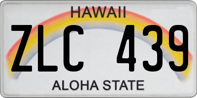 HI license plate ZLC439