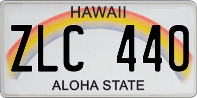 HI license plate ZLC440