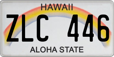HI license plate ZLC446