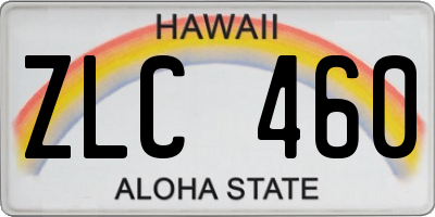 HI license plate ZLC460