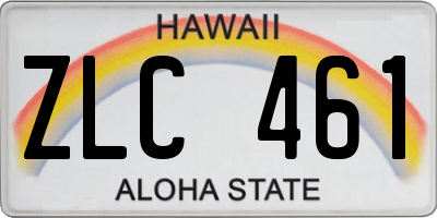 HI license plate ZLC461