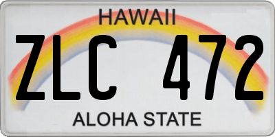 HI license plate ZLC472